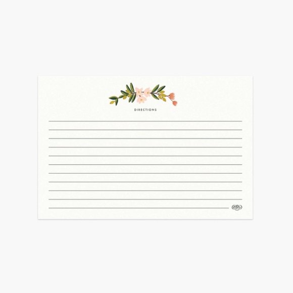 NWT Rifle Paper Co. Recipe Cards - Citrus Floral - Picture 3 of 6